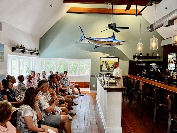 crowd watches chef presentation at Alexander's cooking demonstration