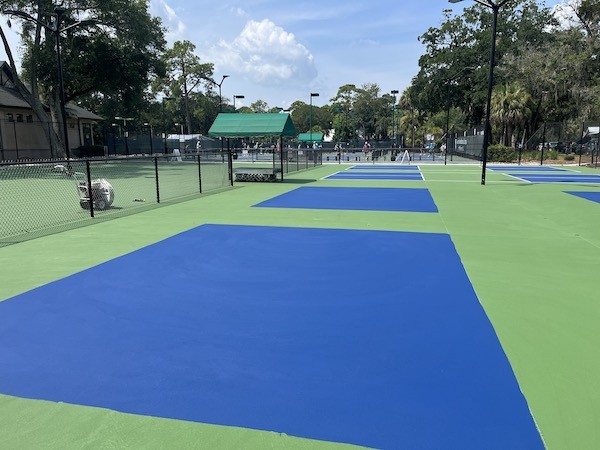 pickleball courts rebuild almost complete