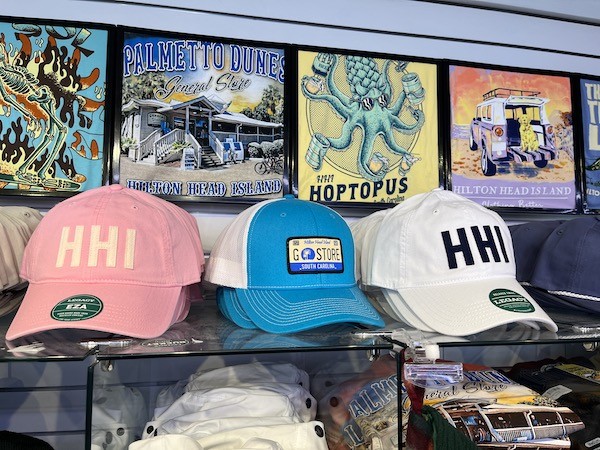 Hilton Head Island General Store hats on display