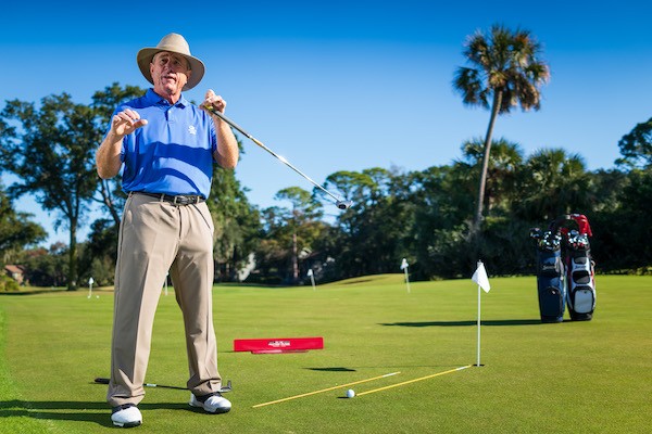 Doug Weaver mid lesson at Palmetto Dunes Golf Academy