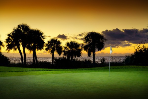 Hole 10 of the Robert Trent Jones Golf Course at Sunrise overlooking the ocean