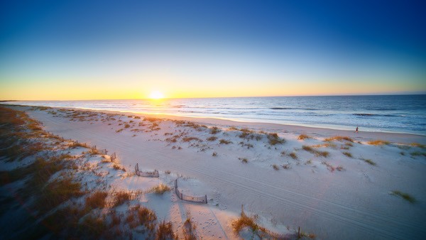 sunrise over the ocean and beach at Palmetto Dunes Oceanfront Resort