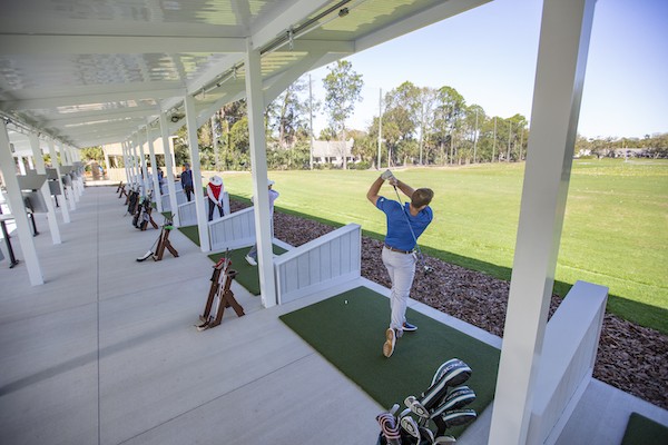 Hitting Ball at Toptracer Range