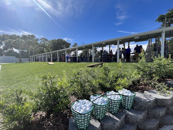 Cornhole at Toptracer Range