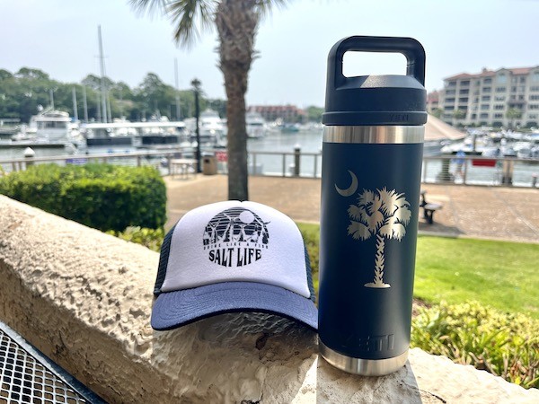Yeti and Salt Life Hat from Shelter Cove Marina Ship's Store