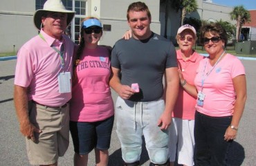 Doug and his family, including son, Kyle, who was a four-year, standout football player for the Citadel.