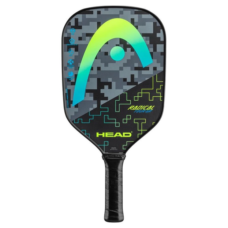 green and black head pickleball paddle