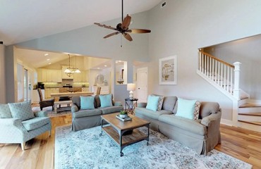 living room and kitchen interior of house rental