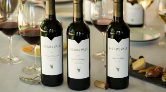 merryvale wines with wine glasses